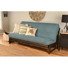 Kodiak Furniture Full-Size Futon Cover in Linen Aqua Blue Fabric in Saudi Arabia