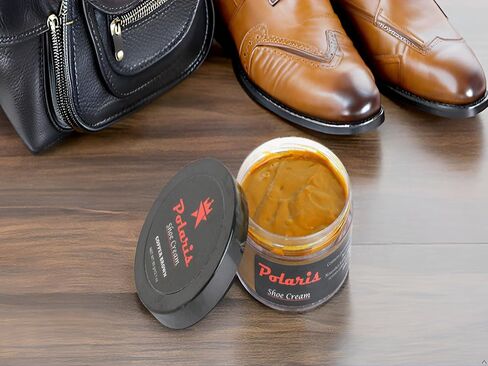 Polaris Shoe Cream High Shine Leather Shoes Shiner Boot Polish For Handbags,Jacket, Formal shoes,Purse,slippers,Loafer, in Saudi Arabia