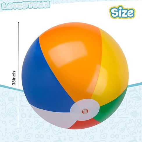 LovesTown Giant Inflatable Beach Balls, 42" Large Beach Ball Inflatable Pool Ball for Summer Beach Swimming Pool Party in Saudi Arabia