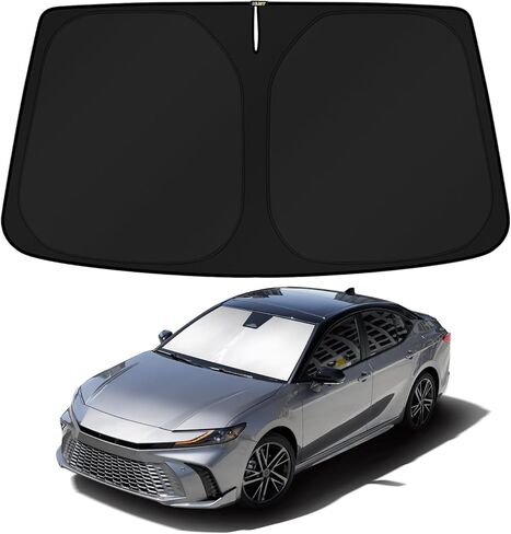 KUST Custom Fit Windshield Sun Shade for Toyota Camry 2025 Sunshade Foldable Sun Visor Protector Blocks UV Rays Keep Your Car Cooler in Saudi Arabia