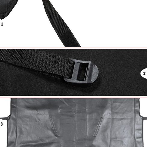Soft Top Bikini Top Cover - 4-Door Leather for Jeep for Gladiator 2020-2022 1pc Front Rear Upper,Exterior Black STBTCAF2JJG4L in Saudi Arabia