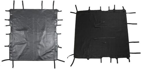 Soft Top Bikini Top Cover - 4-Door Leather for Jeep for Gladiator 2020-2022 1pc Front Rear Upper,Exterior Black STBTCAF2JJG4L in Saudi Arabia