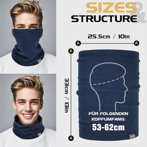 Neck Gaiter Winter Neck Warmer for Men & Women Windproof Face Mask for Cold Weather Breathable Ski Face Cover Scarf in Saudi Arabia