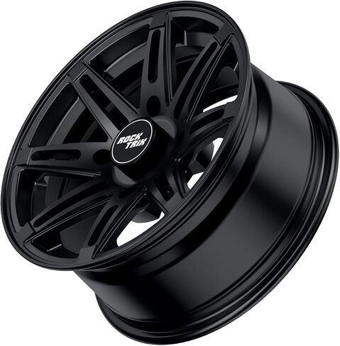 RockTrix RT103 4pc 12in ATV Wheels 4x110 Rims, 12x7, 5+2 Offset, For ATV UTV with IRS (Independent Rear Suspension), Compatible with Bombardier Honda Kawasaki Yamaha Suzuki 4/110 (Set of 4) in Saudi Arabia