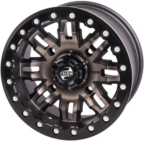TUSK 4/156 Teton Beadlock Wheel 14x7 5.0 + 2.0 Smoke/Black for Polaris General 4 1000 Sport 2025 in Saudi Arabia
