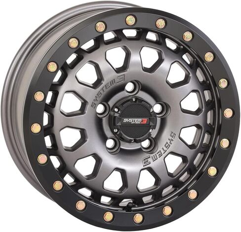 System 3 SB-6 Beadlock 15x7 UTV Wheel-Gunmetal (5x4.5) 6+1 [15S3-6645] in Saudi Arabia