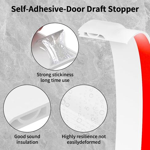 Door Draft Stopper for Bottom of Door 39 inch,Adjustable Weather Stripping Door Seal for Cold Insulation,Under Door Sweep for Exterior & Interior Doors,Door Bottom Seal Blocker Noise in Saudi Arabia
