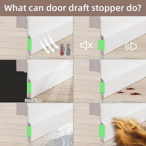 Door Draft Stopper for Bottom of Door 39 inch,Adjustable Weather Stripping Door Seal for Cold Insulation,Under Door Sweep for Exterior & Interior Doors,Door Bottom Seal Blocker Noise in Saudi Arabia