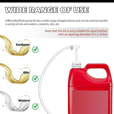 Transmission Fluid Pump Kit with 3/8" Swivel,Transmission Fluid Transfer Pump Kit with 8mm & 10mm Male Adapters,Multi-Purpose Gear Oil Pumps for Oil & Water Transporting in Saudi Arabia