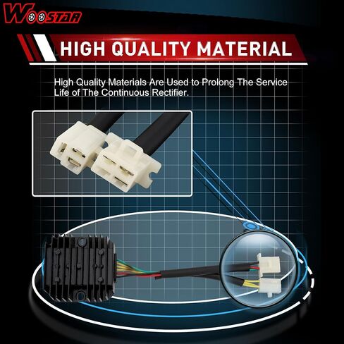 WOOSTAR 6 Pin Voltage Regulator Rectifier Replacement for 1979-1986 CM400 CM450 CH 125cc 150cc 250cc Moped Scooter in Saudi Arabia