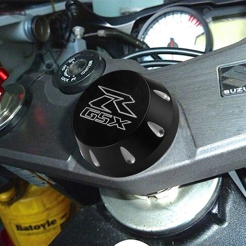 Motorcycle Triple Tree Stem Yoke Center Cap Compatible with Suzuki GSX-R 1000 2009-2020,GSX-R 600 2006-2020,GSX-R 750 2006-2020, Made of Aluminum Alloy (Black) in Saudi Arabia