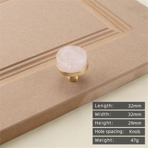 Solid Brass Pink Crystal Pull Handle Kitchen Cabinet Drawer 1Pcs(Pink-2) in Saudi Arabia