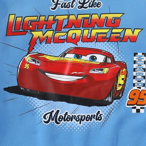 Disney Cars Lightning McQueen Boys T-Shirt Sweatshirt and Pants 3 Piece Set for Toddler and Big Kids in Saudi Arabia