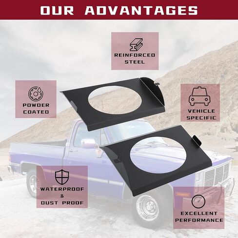 kuafu خلف Seat Seeper Brackets ReplaceBody بديل متوافق مع 1973 - 1987 GMC C10 Single Cab أو Crew Cab Pickup 6 × 9 مكبرات صوت in Saudi Arabia