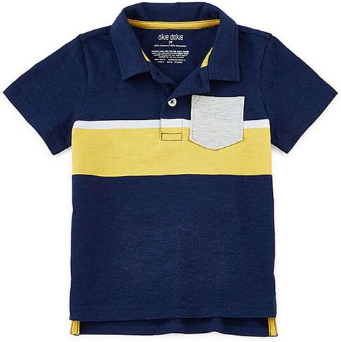 Okie Dokie Boys Point Collar Short Sleeve Polo Shirt Toddler (Bold Navy, 4t) in Saudi Arabia