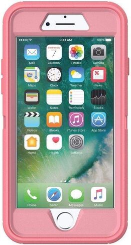 OtterBox Defender Series Case for iPhone SE (3rd and 2nd gen) and iPhone 8/7 (NOT Plus) - Case Only - Mint DOT (Tempest Blue/Aqua Mint/Mint DOT Graphic) in Saudi Arabia