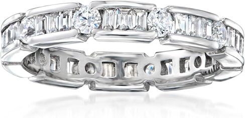 Ross-Simons 0.90 ct. t.w. CZ Eternity Band in Sterling Silver in Saudi Arabia