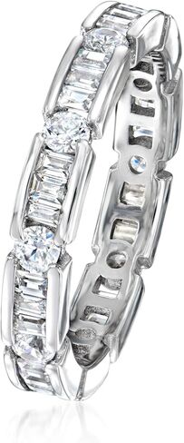 Ross-Simons 0.90 ct. t.w. CZ Eternity Band in Sterling Silver in Saudi Arabia