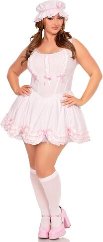 Little Bo Peep Costume Includes Ruffle Trimmed Top With Bow Accents, Skirt With Pick-up Hem, and Bonnet in Saudi Arabia