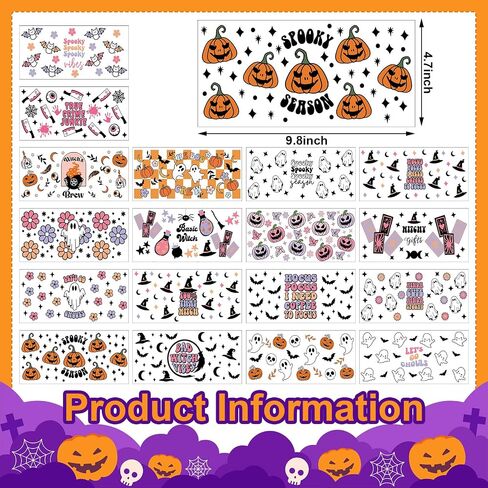 18 Sheets Christmas UV DTF Cup Wrap Transfer for Glass 16 oz Cute Merry Christmas Cups Stickers Gingerbread Man Gnome Sticker Decal Waterproof Red Green Pink Rub on Transfers for Crafting DIY in Saudi Arabia