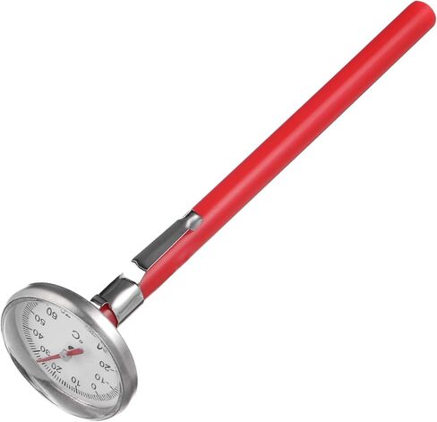 Cabilock Mechanical Car Thermometer Clock Shape Air Conditioner Gauge Red Interior Decoration Accurate Temperature Monitoring for Vehicle and Home Use Easy Installation Battery in Saudi Arabia