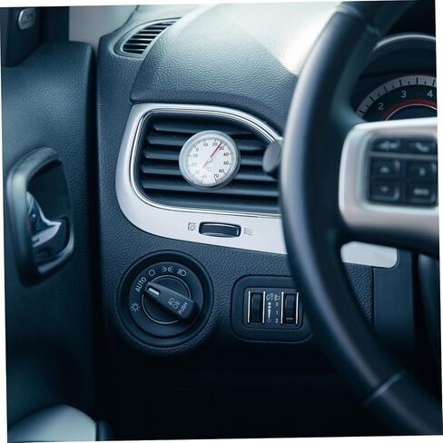 Cabilock Mechanical Car Thermometer Clock Shape Air Conditioner Gauge Red Interior Decoration Accurate Temperature Monitoring for Vehicle and Home Use Easy Installation Battery in Saudi Arabia