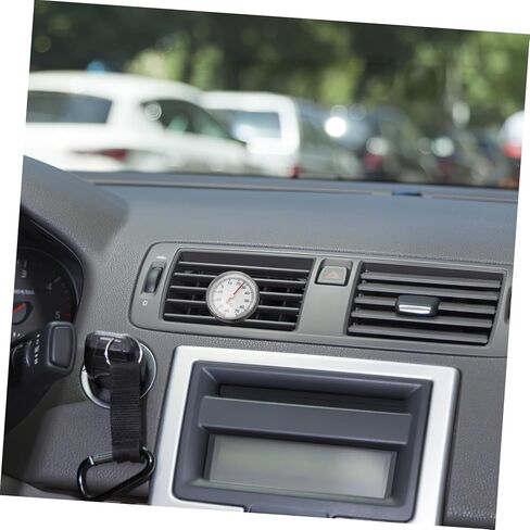 Cabilock Mechanical Car Thermometer Clock Shape Air Conditioner Gauge Red Interior Decoration Accurate Temperature Monitoring for Vehicle and Home Use Easy Installation Battery in Saudi Arabia