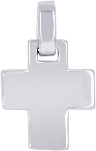 925 Sterling Silver Cross Religious Charm Pendant (W- 0.46 Inch) in Saudi Arabia