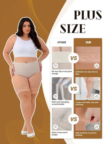 Artfasure Womens Plus Size Gockits: Lace Stay Up Pantyhose Anti-Slip Lingerie Gockits for Curvy Female Gifts in Kuwait