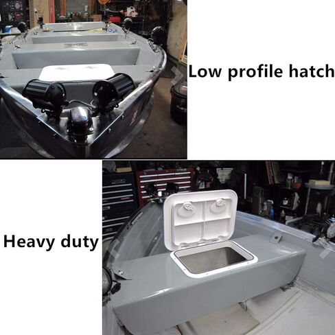 Amarine Made Marine Deck Hatch Boat Deck Hatch Access Hatch and Lid Marine Hatch for Boat 12-3/8" X 17-1/4" - White - 315mmx440mm (Black) in Saudi Arabia