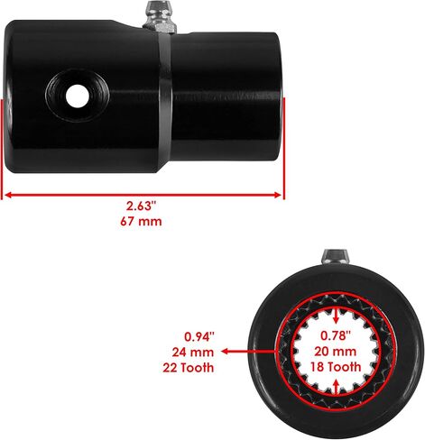 Caltric Shaft Splined Coupling Compatible With John Deere HPX Trail Gator 4x4 Gas AM143829 in Saudi Arabia