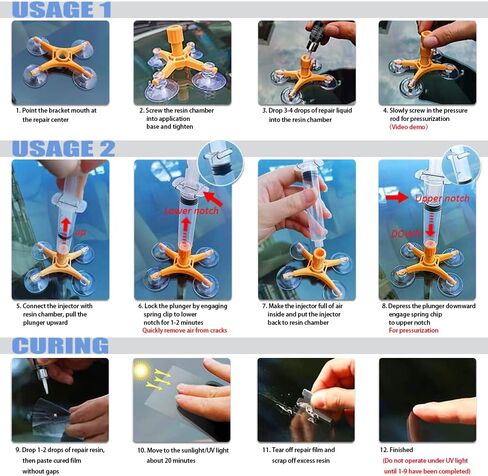 Automobile Windshield Chip Repair Kit,Car Window Repair Kit for Windshield Crack,Auto Windshield Repair Kit for Chips & Cracks in Saudi Arabia