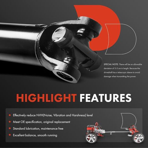 A-premium الأمامية كاملة محرك أقراص عمود عمود عمود عمود عمود عمود [4WD ، ث/التحكم في الفرامل النشط] متوافق مع سيارات Chevy & GMC-Sliverado/Sierra (Classic) 1500 2001-2007 in Saudi Arabia