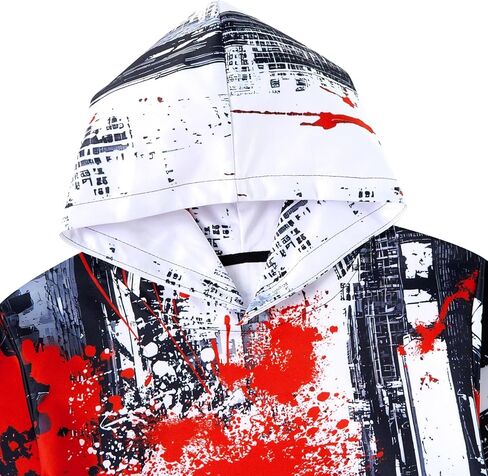 Belovecol Boys Hoodies 3D Printed Hooded Sweatshirts Casual Long Sleeve Pullover with Pocket for 6-16 Years in Kuwait