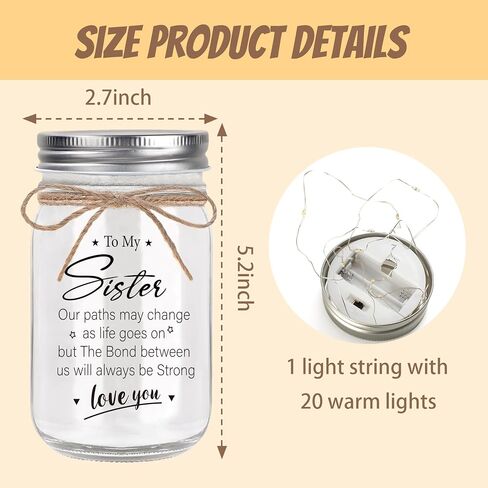 Sympathy Gifts for Loss of Loved One, Bereavement Mason Jar Night Lights - Mother, Daughter, Son - Bereavement Gift for Grieving Friend - Comforting Keepsake for Funeral（Love in Saudi Arabia