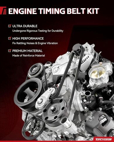 مجموعة حزام توقيت Torchbeam متوافقة مع فولكس واجن بارات 2001-2005 ، Audi A4 Quattro 2001-2005 ، Audi A4 2001-2006 ، يحل محل OE# TBK306A ، WP180-2220 in Saudi Arabia