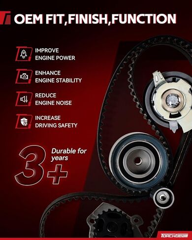 مجموعة حزام توقيت Torchbeam متوافقة مع فولكس واجن بارات 2001-2005 ، Audi A4 Quattro 2001-2005 ، Audi A4 2001-2006 ، يحل محل OE# TBK306A ، WP180-2220 in Saudi Arabia