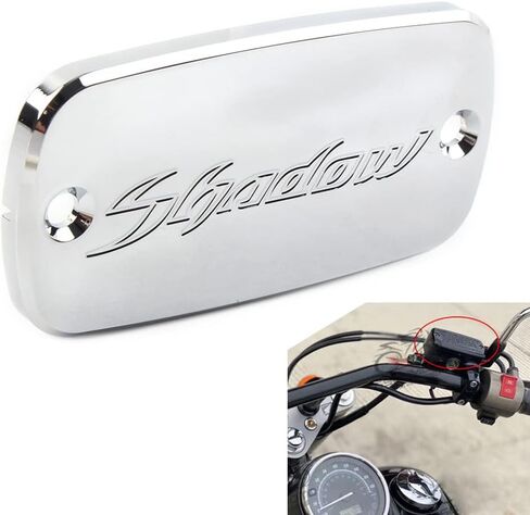 Zhisheng Motorcycle Front Brake Fluid Reservoir Cover Cap Front Clutch Fluid Cap Aluminum for HONDA Shadow VT600/750C/750DC/750C2B VT1100C/C2/C3 1988-2013 most model (Chrome) in Saudi Arabia