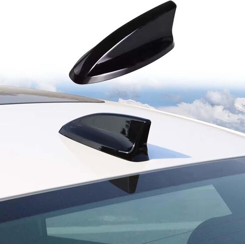 للاصطدامات الحادية عشرة من Gen Civic Accessories Car Shark Fin Fin topper Cover Trim Trim Tert Outside Decoration متوافق مع Honda Civic 2022 2023 2024 2025 (أسود مشرق) in Kuwait