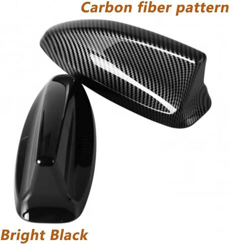 للاصطدامات الحادية عشرة من Gen Civic Accessories Car Shark Fin Fin topper Cover Trim Trim Tert Outside Decoration متوافق مع Honda Civic 2022 2023 2024 2025 (أسود مشرق) in Kuwait