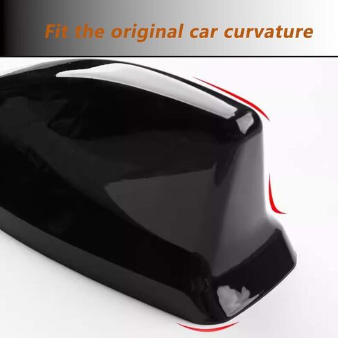 للاصطدامات الحادية عشرة من Gen Civic Accessories Car Shark Fin Fin topper Cover Trim Trim Tert Outside Decoration متوافق مع Honda Civic 2022 2023 2024 2025 (أسود مشرق) in Kuwait