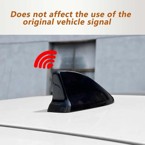 للاصطدامات الحادية عشرة من Gen Civic Accessories Car Shark Fin Fin topper Cover Trim Trim Tert Outside Decoration متوافق مع Honda Civic 2022 2023 2024 2025 (أسود مشرق) in Kuwait