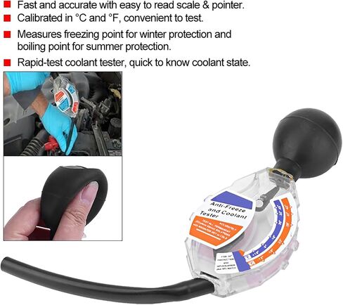 Antifreeze Tester, Coolant Tester, Anti Freeze Battery Liquid Densitometer for Car, Automotive Coolant Hydrometer in Saudi Arabia