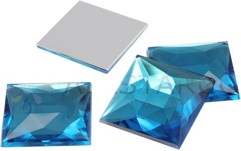 Allstarco 24mm Flat Back Acrylic Square Gems Rhinestones Cosplay Costume Embelishments - 60 Pieces (Assorted Colors) in Kuwait