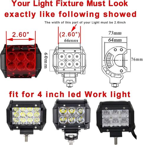 2pcs 4 بوصة القرون LED الأغطية الخفيفة على الطريق أغطية الأضواء على الطريق تغطية العدسة الخفيفة العدسة غطاء واقية من الغبار الأغطية لشاحنة ATV UTV SUV شاحنة 4 "مصابيح LED أضواء الضباب ضباب الدافع (2pcs الدخان الأغطية السوداء) in Kuwait