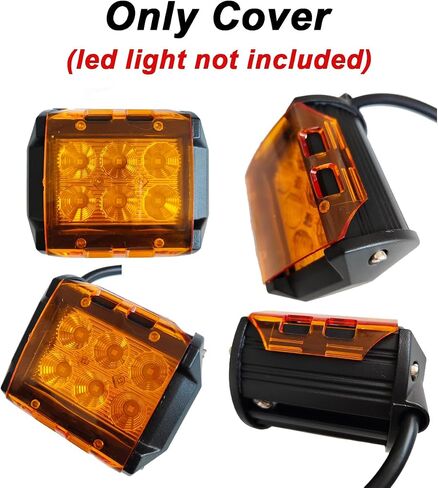 2pcs 4 بوصة القرون LED الأغطية الخفيفة على الطريق أغطية الأضواء على الطريق تغطية العدسة الخفيفة العدسة غطاء واقية من الغبار الأغطية لشاحنة ATV UTV SUV شاحنة 4 "مصابيح LED أضواء الضباب ضباب الدافع (2pcs الدخان الأغطية السوداء) in Kuwait