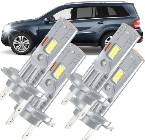 مصابيح ضوء LED متوافقة مع Mercedes-Benz GL450 2007-2012/ML350 2006-2011/E GL GLK ML/GL350 GLK350 2010-2012 H7 HIW BEAM PLG LOW BEAM PLG and PLAY 4 in Kuwait