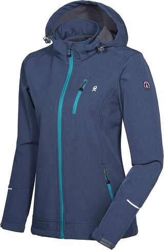 Little Donkey Andy Women's Softshell Jacket Ski Jacket with Removable Hood, Fleece Lined and Water Repellent in Kuwait