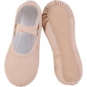 Ballet Shoes for Girls Ballet Dance Slippers Boys Soft No-Tie PU Leather Ballerina Shoes for Toddler/Little Kid/Big Kid/Women in Saudi Arabia