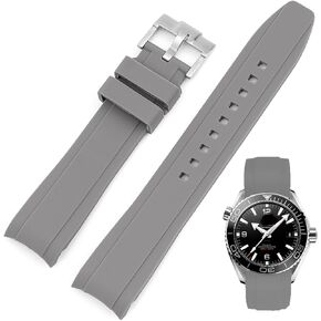 Silicone Watch Band Curved End No Gaps 18mm 19mm 20mm 21mm 22mm Waterproof Soft Durable Silicone Rubber Straps Universal Replacement Bands Strap for Men Women in Saudi Arabia